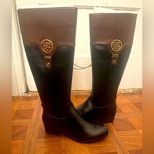 Liz Claiborne Tilia Riding Boots Black/Tan
